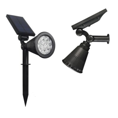 Foco Solar  Led  Estaca Jardin 12W