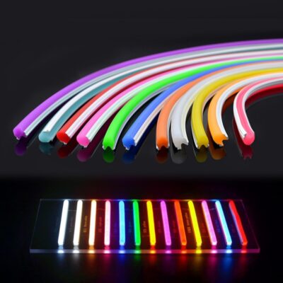 Tira Neon Flex de Segunda Generación,  silicona 6mm,5mts sin luz