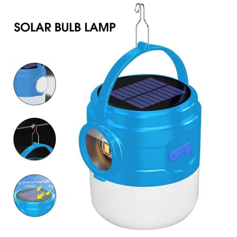 Luz Solar para acampar, lámpara Solar LED USB para exteriores