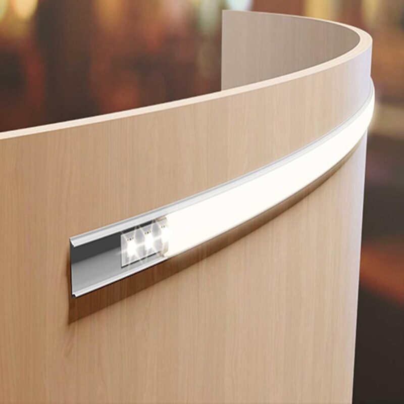 Perfil De Aluminio Flexible Sobrepuesto 2 Mts - Imagen 2