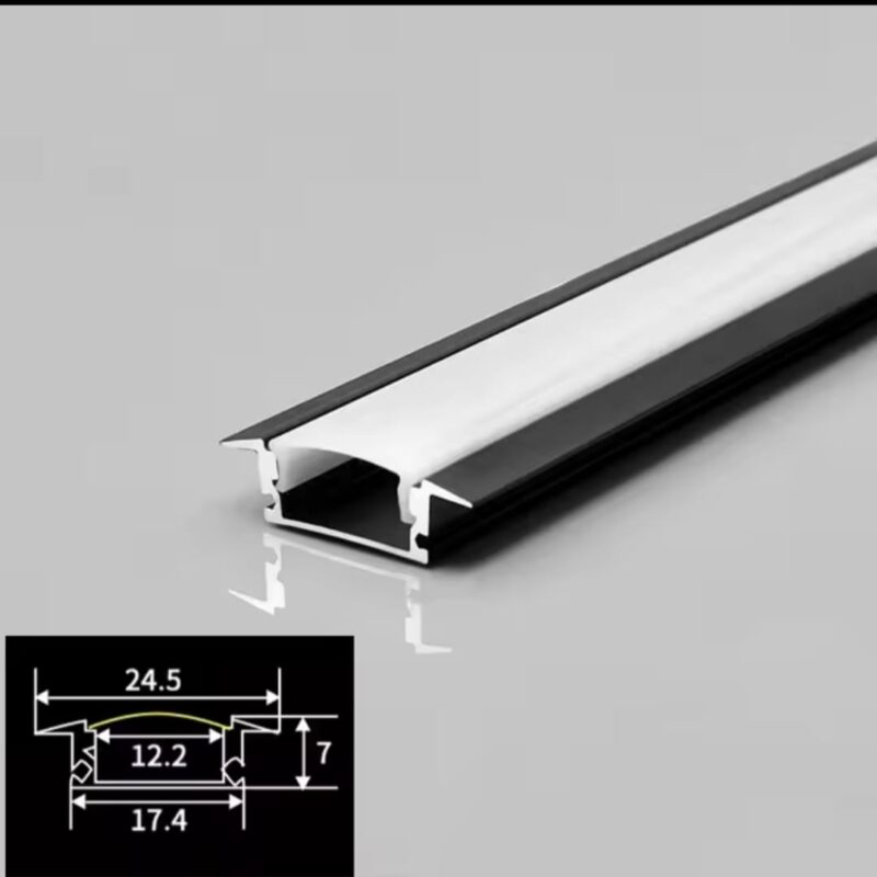 Perfil De Aluminio Para Cinta Led Tira 2mts - Imagen 8