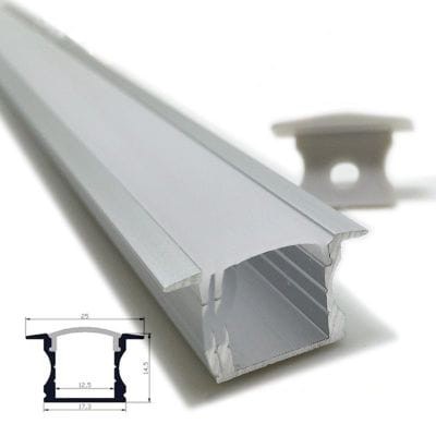 Perfil De Aluminio Para Cinta Led Tira 2mts